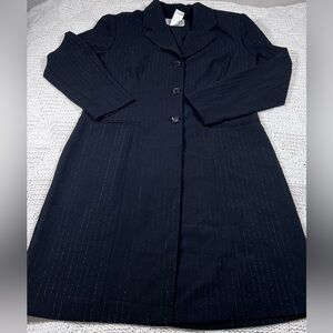 Dani Max Metallic Pinstripe Long Blazer ; Vintage